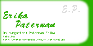 erika paterman business card